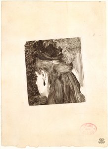 Jet-øreringen, 1876-77. af Edgar Degas