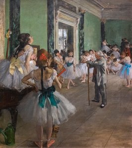 Danseklassen. Begynder i 1873, slutter i 1875-1876. Olie på lærred. af Edgar Degas