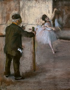 Danse-leconen (detalje). Omkring 1876. Pastel på papir limer på pap. af Edgar Degas