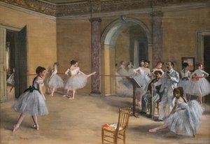 Danse lecon. 1872. Olie på lærred. af Edgar Degas