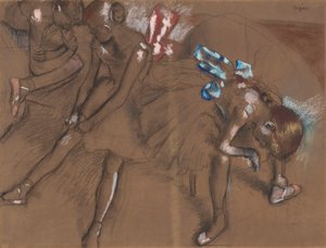 Tre dansere hviler, ca. 1880 af Edgar Degas