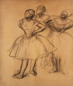 Tre dansere; tre dansere, af Edgar Degas