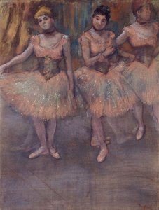 Tre dansere før øvelse, ca. 1880 af Edgar Degas