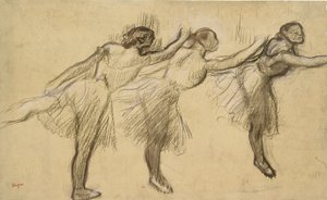 Tre studier af en ballerina, slutningen af det 19. århundrede af Edgar Degas