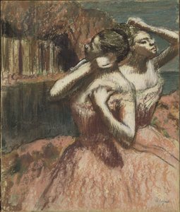 To dansere (pastel på papir monteret på pap) af Edgar Degas