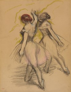 To dansere; To dansende piger, ca. 1889 af Edgar Degas