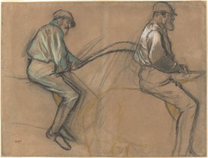 To studier af en jockey, ca. 1884. af Edgar Degas