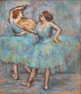 To dansere. Omkring 1905. Pastel på pap. af Edgar Degas
