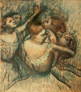 Fire dansere i halv længde af Edgar Degas