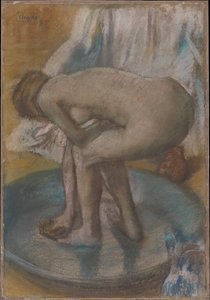 Badende kvinde i et lavt kar af Edgar Degas
