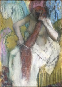 Kvinde, der reder sit hår af Edgar Degas