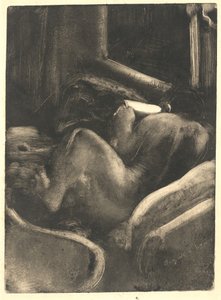 Kvinde læser Liseuse, ca. 1885. af Edgar Degas