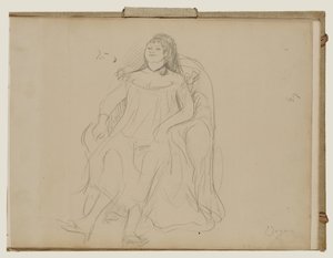 Kvinde siddende af Edgar Degas