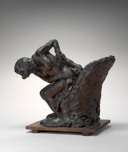 Kvinde sidder, tørrer sin venstre hofte af Edgar Degas