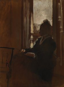 Kvinde ved et vindue, ca. 1871-2 (olie på papir på linned) af Edgar Degas