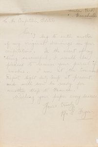 Brev til en aviskonkurrenceredaktør, 1917 af Edgar Fryer