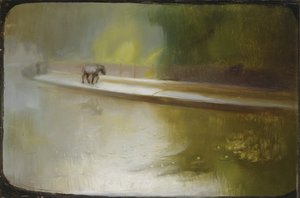 Godmorgen: The Glamorgan Canal (olie på plade) af Edgar Herbert Thomas