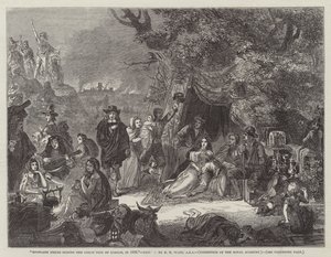 Highgate Fields under den store brand i London i 1666