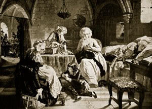 Louis XVI og hans familie i templet, illustration fra 