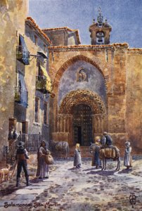 Nordspanien: Salamanca, San Martin-kirken (farve litho) af Edgar T. A. Wigram