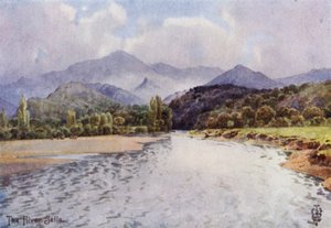 Nordspanien: Sella-dalen, under Arriondas (farve litho) af Edgar T. A. Wigram