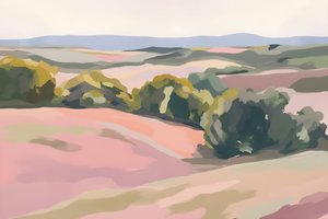 Pink Rolling Hills