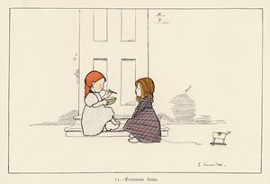 Fortunate Anna (farve litho) af Edith Farmiloe