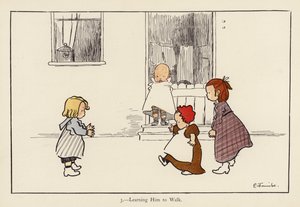Lær ham at gå (farve litho)