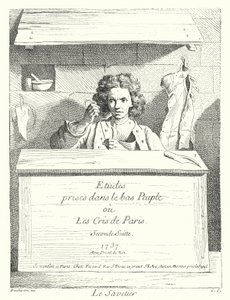 The Cobbler (gravering) af Edmé (after) Bouchardon