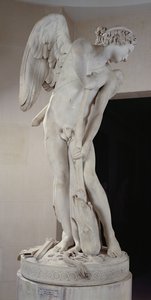 Amor udskærer sin bue fra Hercules-klubben