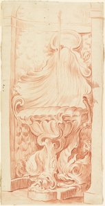 Design til springvand i niche af Edmé Bouchardon