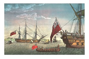 Napoleon går ombord på Northumberland på sin rejse til St. Helena, 8. august 1815, c1850