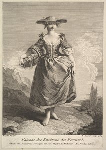 Bondekvinde fra omkring Ferrara, 1734. af Edme Jeaurat