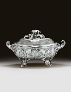 Louis XV terrin, dæksel og liner af Edme Pierre Balzac