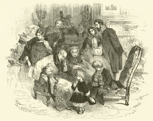 Scener af parisisk liv: forældrenes nytårsdag (gravering)