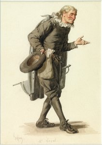 Portræt af Monsieur Loyal, ca. 1870 (akvarel) af Edmond Aime Florentin Geffroy