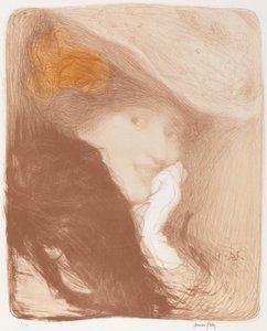 La Rieuse: Madame Albert Besnard, 1897. af Edmond-François Aman-Jean