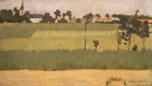 Udkanten af en landsby, ca. 1880.