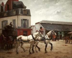Et busstoppested på Place de Passy