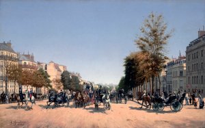 Udsigt over Champs-Elysees fra Place de l