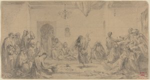 Interiør med danser af Edmond Hédouin