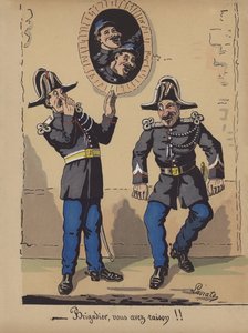 Brigadefører, du har ret!! (farve litho)