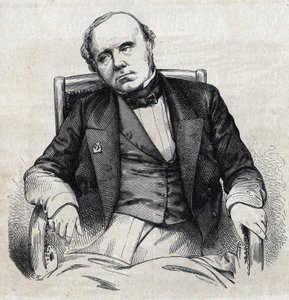 Portræt af Augustin Thierry (1795-1856), fransk historiker. Gravering af Chevignard i "" Le Magasin Picturesque"" af Edmond Lechevallier Chevignard