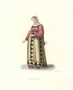 Kvinde fra Burgos, Spanien af Edmond Lechevallier Chevignard