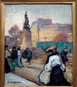 Republikpladsen. Maleri af Edmond Lemperor (1876-1909)