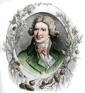 Portræt af Antoine Augustin Parmentier (1737-1813), fransk militærfarmaceut og agronom. Gravering af Edmond Morin