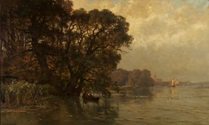 Schelde nær Wetteren (Belgien) af Edmond de Schampheleer