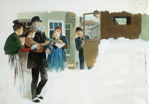 En ulykke, fra hjertet, af Edmondo De Amicis, tegning