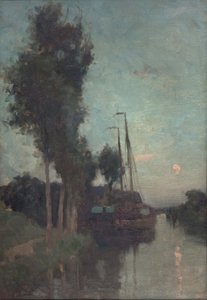 Aften i Holland (olie på lærred) af Edmund Aubrey Hunt