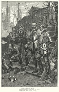 Sir Richard Grenvilles sidste kamp (gravering) af Edmund Blair (after) Leighton